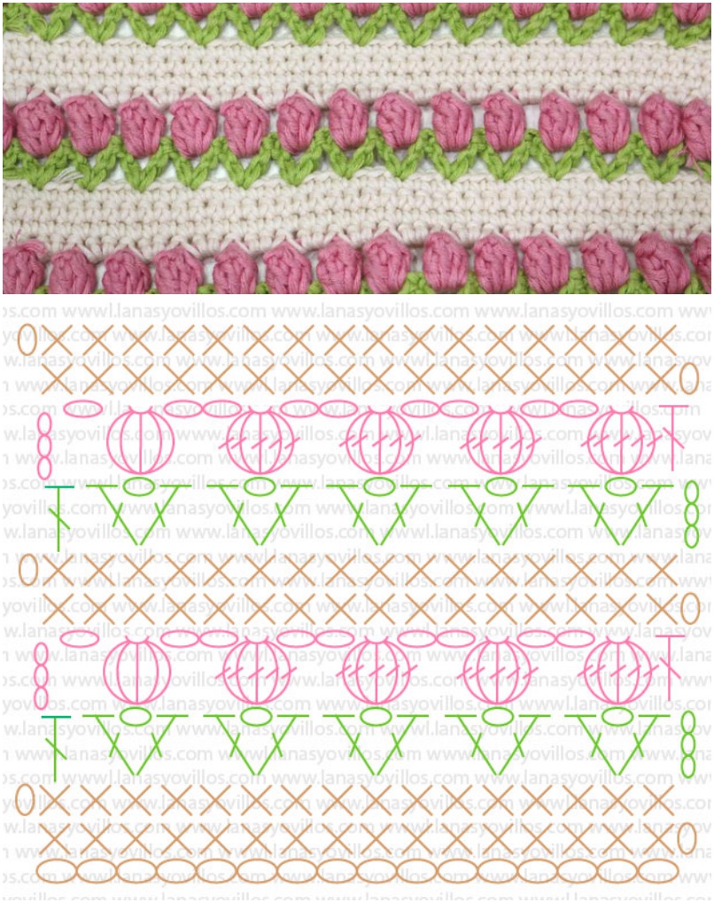 Crochet Tulip Stitch with Free Pattern