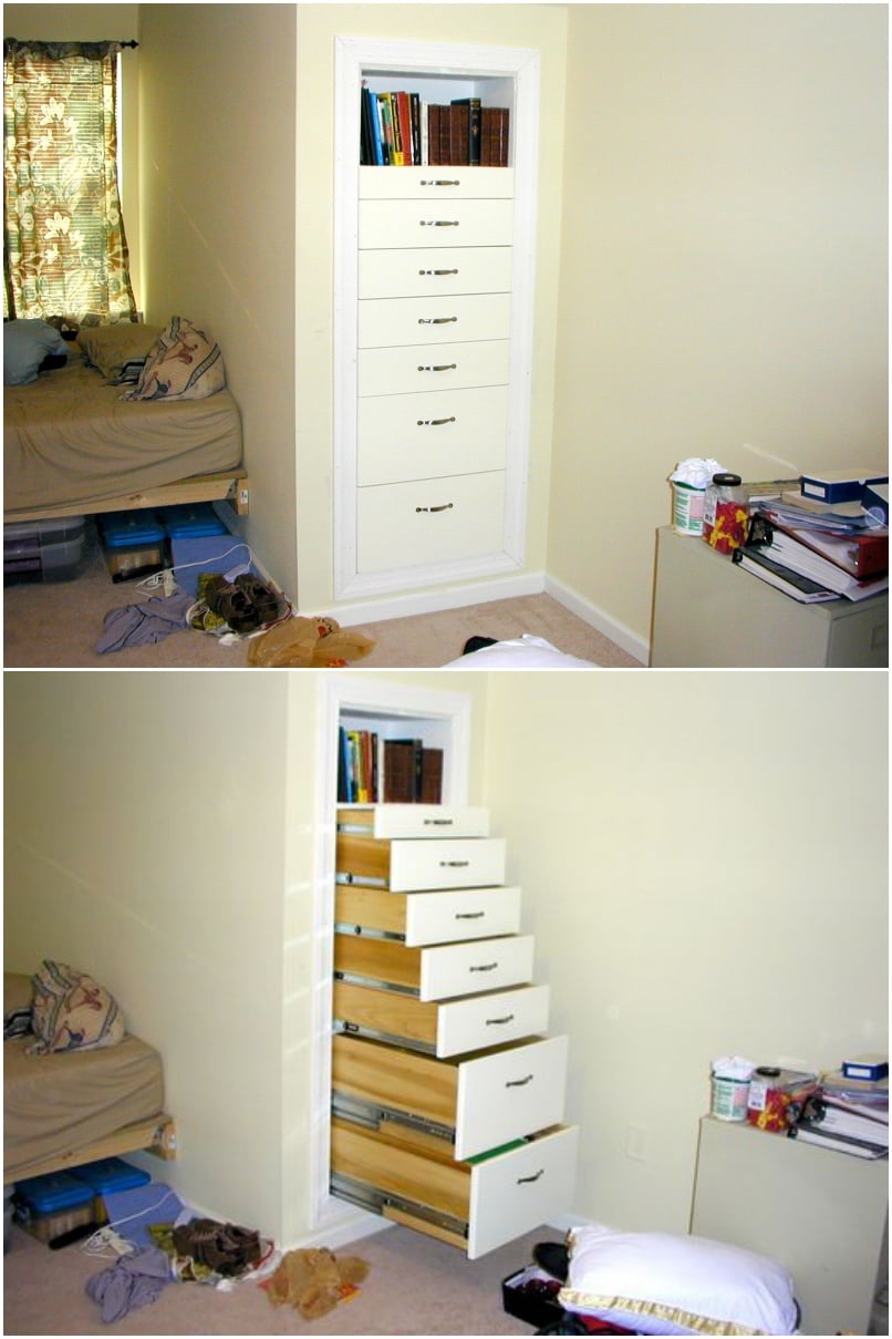DIY Knee-Wall Dresser to Save Space