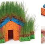 DIY Mini Grass Houses with Sponge for Kids