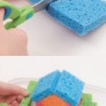 DIY Mini Grass Houses with Sponge for Kids p