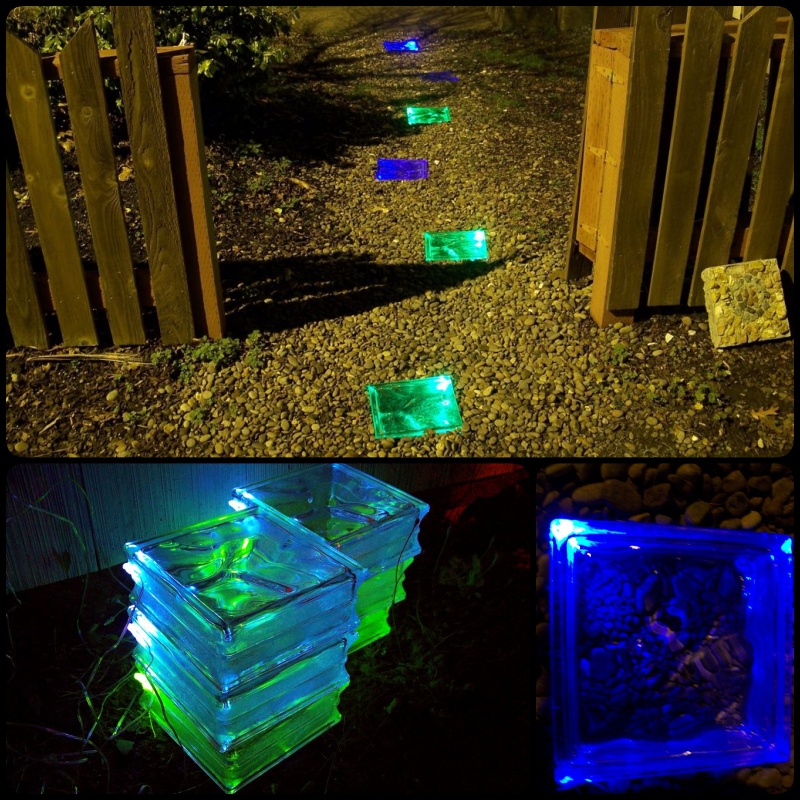 glass block solar lights