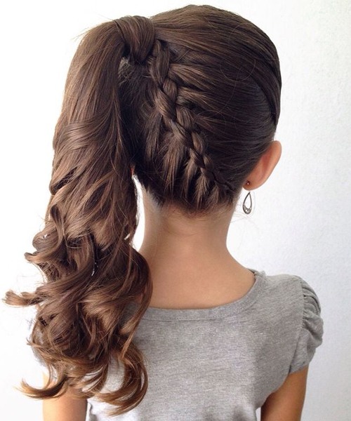 Fancy Little Girl Hairstyle with Braids