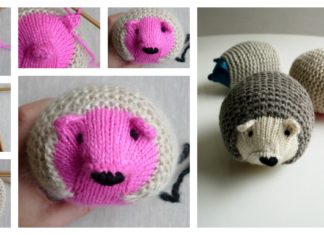 knit hedgehogs with free pattern
