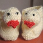 Knitted Duck Booties