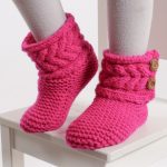 Knitting Hopscotch Slipper Boots with Free Pattern