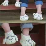 Knitting Lamb Slipper with Pattern