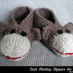 Knitting Sock Monkey Slippers for Adults with pattern