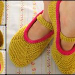 Knitting  Mary Jane Slippers with Free Pattern