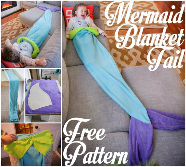 Mermaid Tail Blanket with Free Pattern
