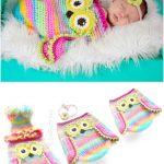 Rainbow Owl Cocoon Crochet Pattern