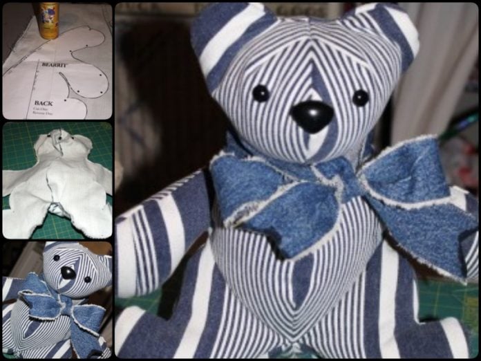 denim teddy bear