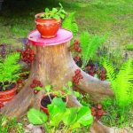 Tree Stump Pot Stand