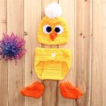 Yellow Duck Crochet Knit Baby Costume