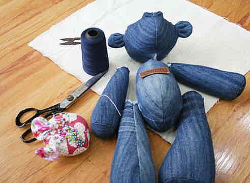 jeans teddy bear