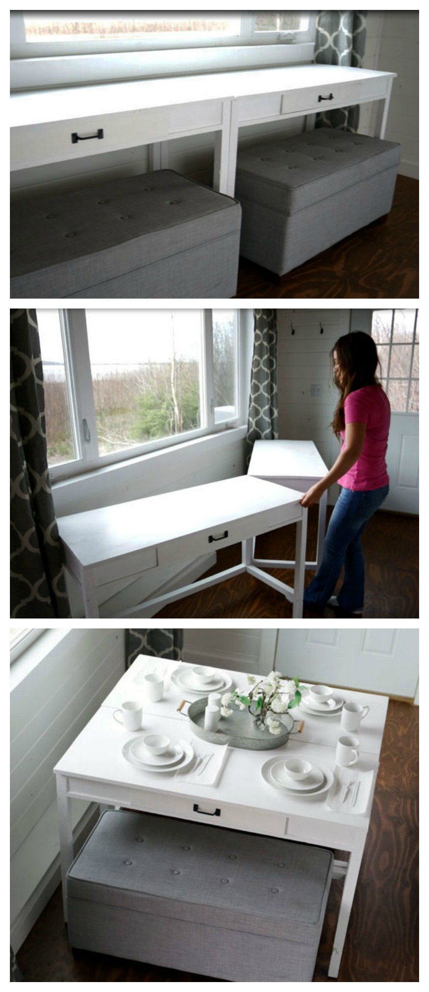 Space Saver: DIY Convertible Desk for Tiny House