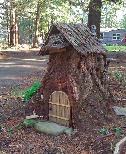 tree stump Fairy Garden House