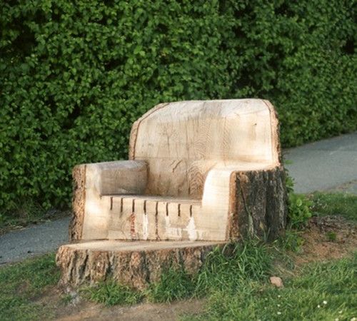 tree stump chair