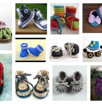 40 Knit Baby Booties with Pattern