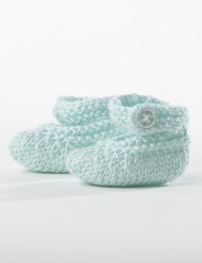 Knitted Bernat Baby Booties with Free Pattern
