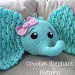 Crochet Elephant Pillow with Pattern