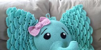 Crochet Elephant Pillow