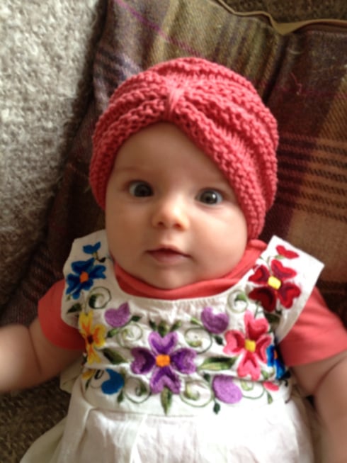 Baby Turban Hat Free Knitting Pattern