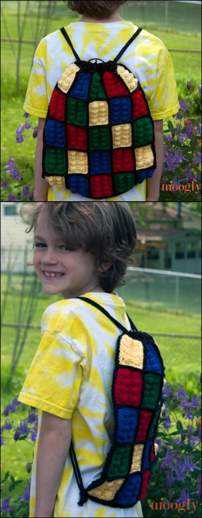 Building Blocks Crochet Backpack with Free Pattern