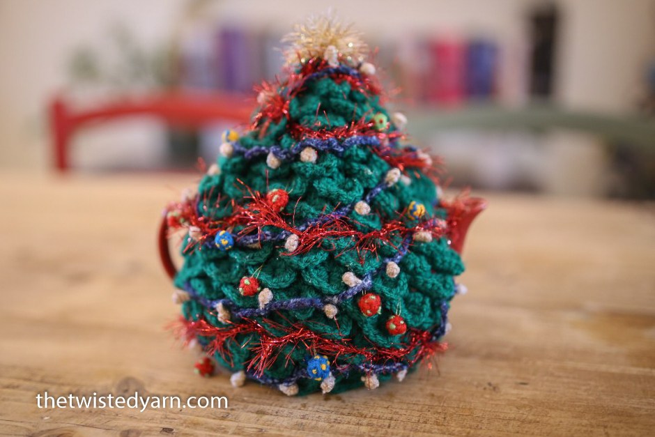 Christmas Tree Tea Cosy Free Crochet Pattern