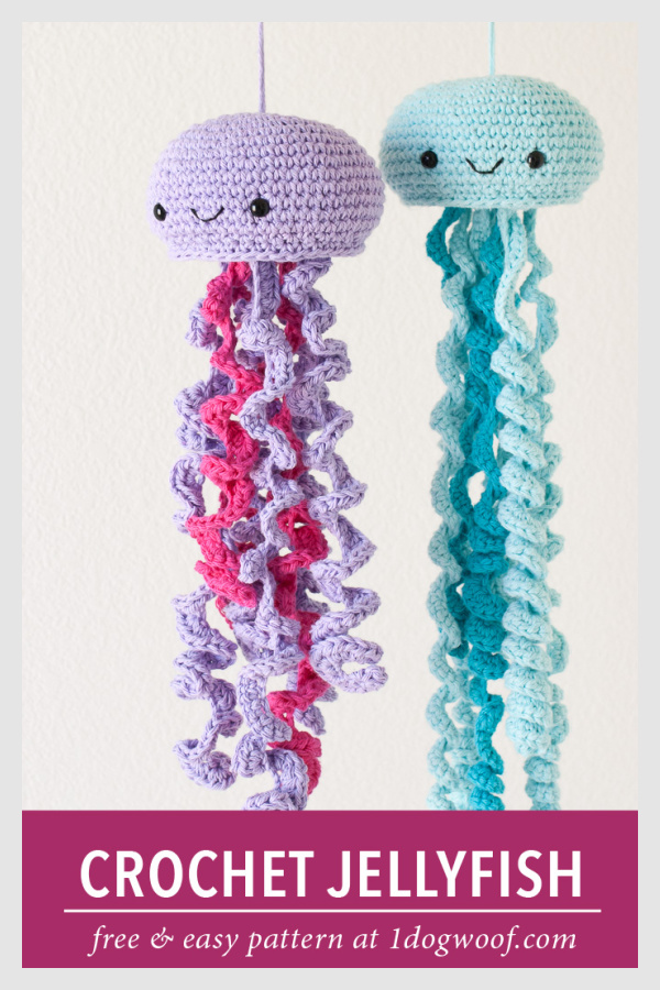 Crochet Amigurumi Jellyfish with Free Pattern