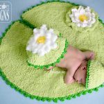 Crochet Baby Frog on a Lily Pad with Pattern