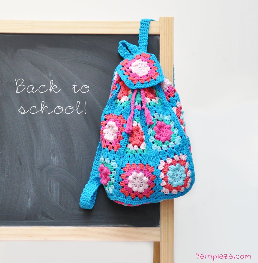 Crochet Back to School Backpack with Free Pattern