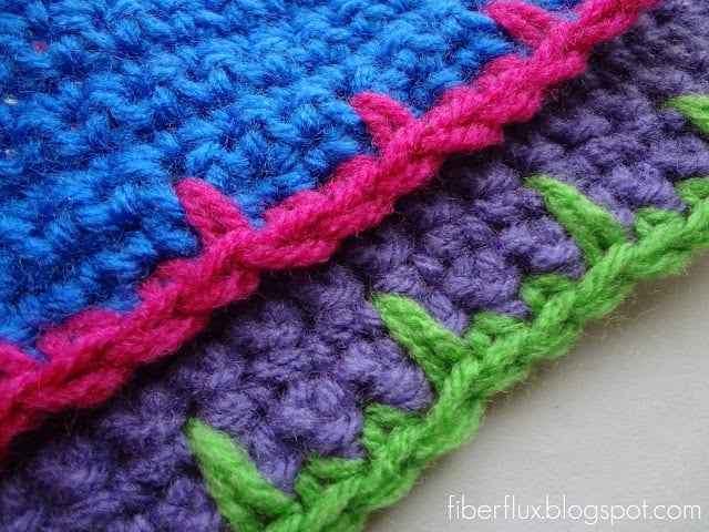 Crochet Blanket Stitch Edging with Free Pattern