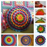 Crochet Blooming Flower Cushion