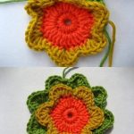 Crochet Blooming Flower Cushion Pinterest