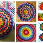 Crochet Blooming Flower Cushion with Free Pattern