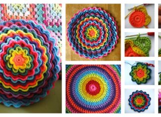 Crochet Blooming Flower Cushion with Free Pattern
