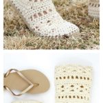 Crochet Coachella Boots with Flip Flop Soles Free Pattern