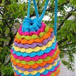 Crochet Colorful Spring Petals Backpack with Free Pattern