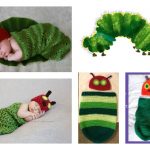 Crochet Hungry Caterpillar Cocoon and Hat Set with Free Pattern