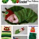 Crochet Hungry Caterpillar Cocoon and Hat Set with Free Pattern