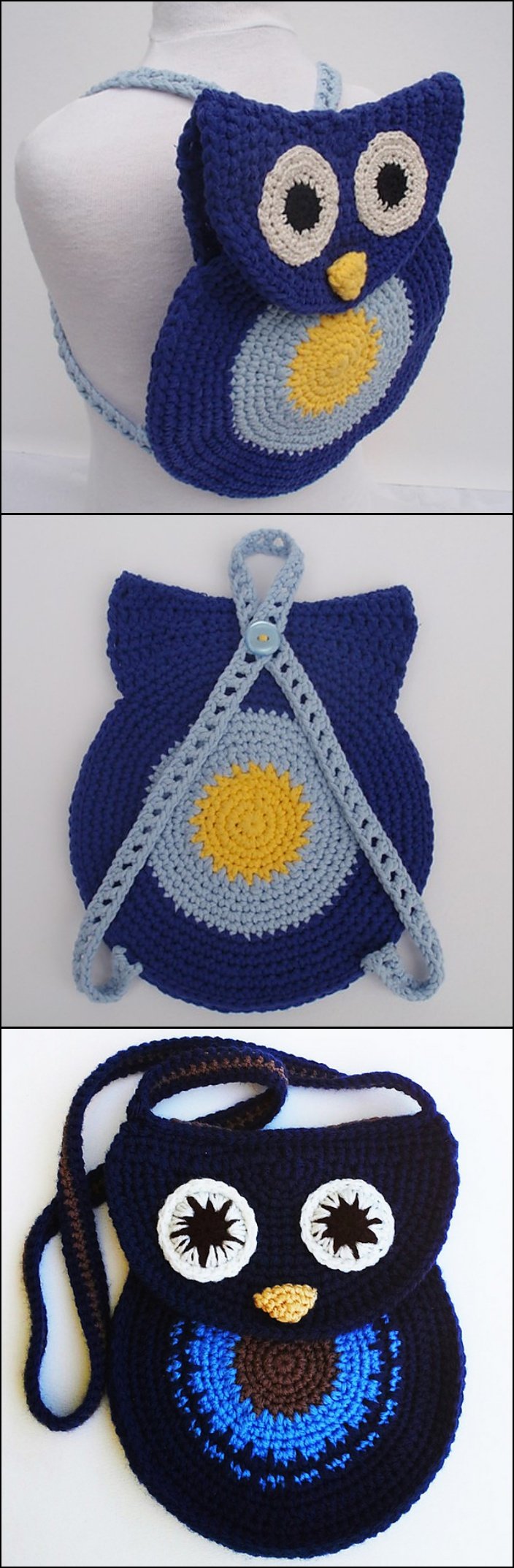 Crochet Owl Backpack with Free Pattern