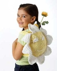 Crochet Smiling Sunflower Bag with Free Pattern