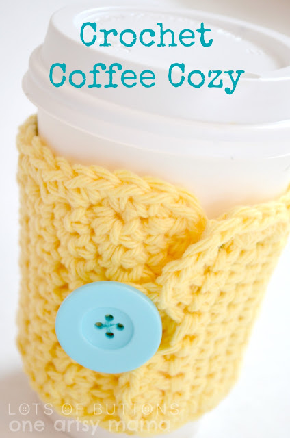 Crocheted Coffee Cozy with Free pattern