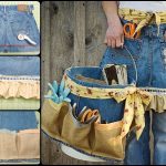 DIY Apron and Basket From Old Denim Jeans