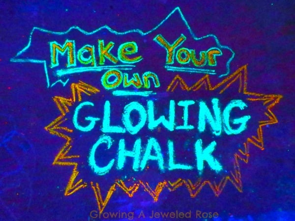 DIY Glow in the Dark Sidewalk Chalk