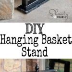 DIY Hanging Basket Stand From Picture Frames