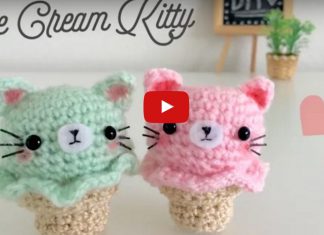 DIY Kitty Ice Cream Amigurumi Crochet Tutorial
