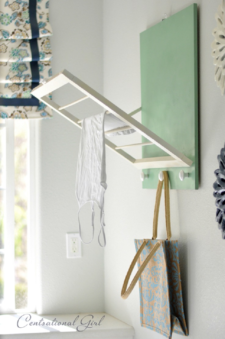 DIY Laundry Room Drying Rack