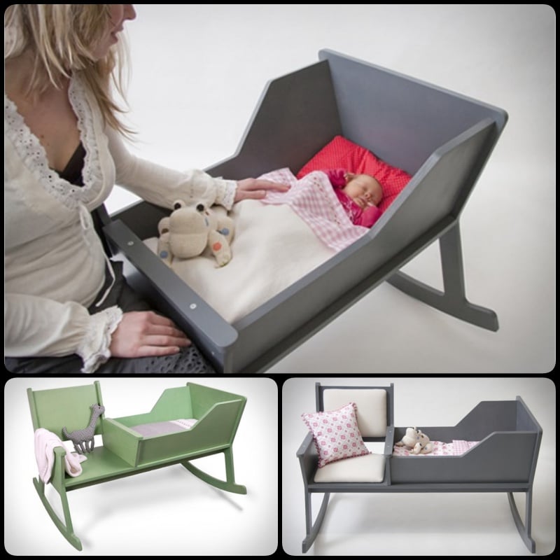 DIY Rocking Chair with Crib in One