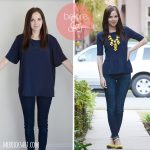 DIY T-shirt into Peplum Top